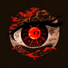  Fantasy eyes. 3d illustrations. Realistic