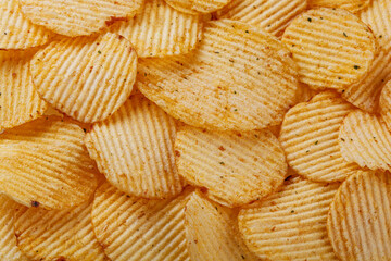 Lots of potato chips, texture