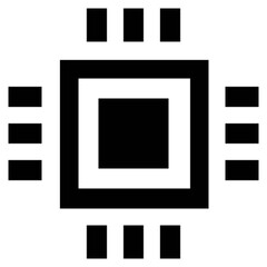 computer chip vector, icon, symbol, logo, clipart, isolated. vector illustration. vector illustration isolated on white background.