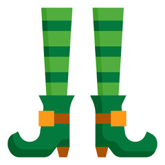 leprechaun legs flat icon
