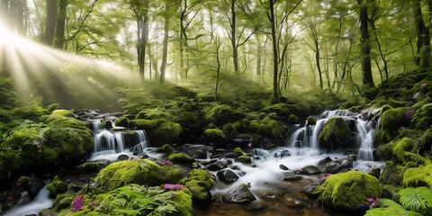 Enchanting Forest with Freshwater Streams