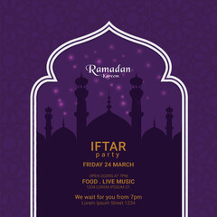 Cultural islamic festival Ramadan kareem design template