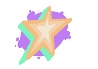 Ilustraci√≥n estrellas de colores vintage