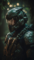 Fototapeta premium knight in the woods