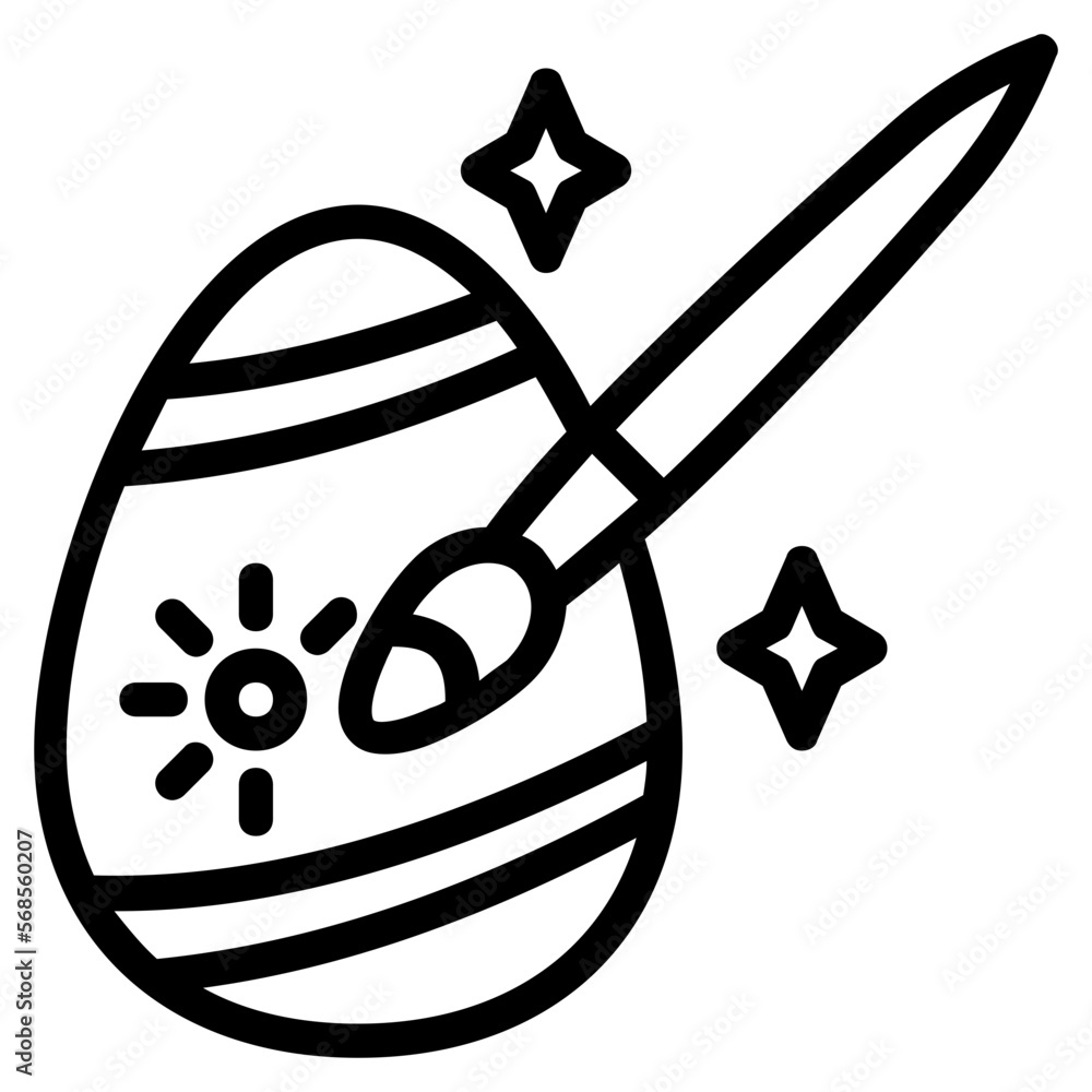 Canvas Prints easter egg paint icon