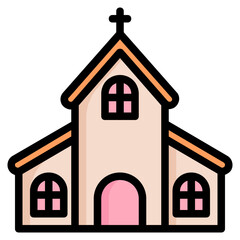chruch Color line icon