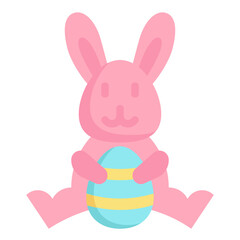 easter bunny flat icon
