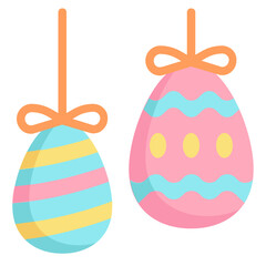 easter egg flat icon