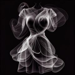 Dress made of smoke - By Generative AI