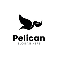 creative Pelican Bird logo design vector