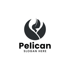 Fototapeta premium creative Pelican Bird logo design vector