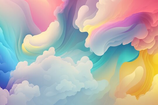 Colorful pattern explosions of paint strokes and abstract stripes, pastel delicate colors, wallpapers for desktop, generative ai