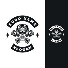 Skull Graphic Logo Design Vector