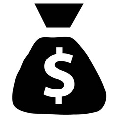 dollar money sack vector, icon, symbol, logo, clipart, isolated. vector illustration. vector illustration isolated on white background.