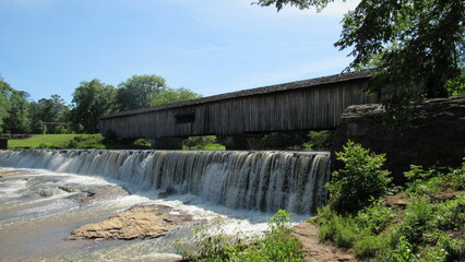 Watson Mill covered bridge at Watson Mill Bridge State Park in Comer, Georgia