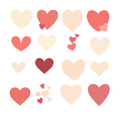 Painted set heart transparent background
