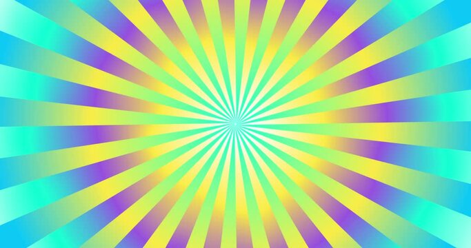Animated colorful gradient retro background. 4K resolution animation. Multicolored disco background