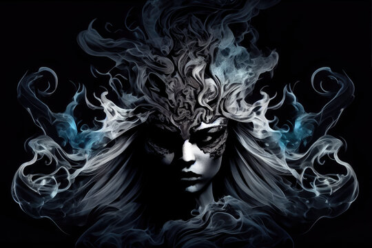 Nyx goddess of the night - by generative ai