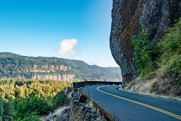 Old Historic Highway in the Columbia River Gorge in Oregon & Washington