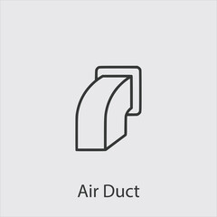 Air duct icon vector icon.Editable stroke.linear style sign for use web design and mobile apps,logo.Symbol illustration.Pixel vector graphics - Vector