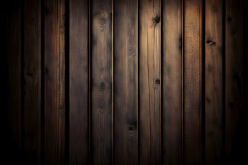 Wooden planks background with dim lighting