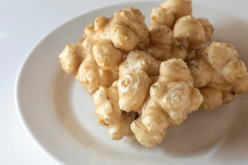 新鮮な菊芋のアップ