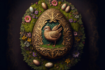 front view of the Easter symbol. Generative AI