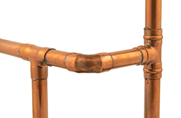Isolated soldered pipework