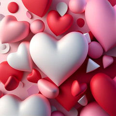 red hearts background