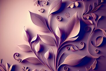 abstract purple floral background, AI Art