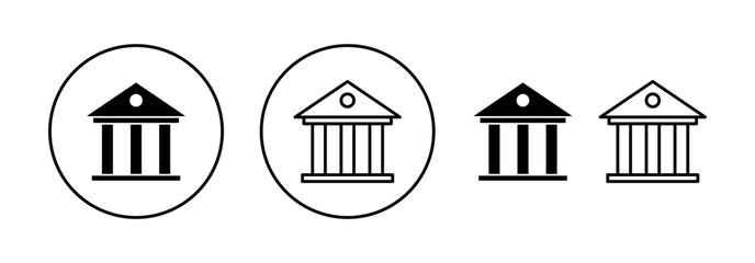 Bank icon vector for web and mobile app. Bank sign and symbol, museum, university