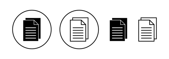 Document icon vector for web and mobile app. Paper sign and symbol. File Icon