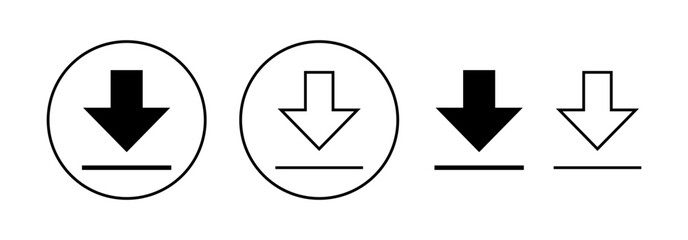 Download icon vector for web and mobile app. Download sign and symbol