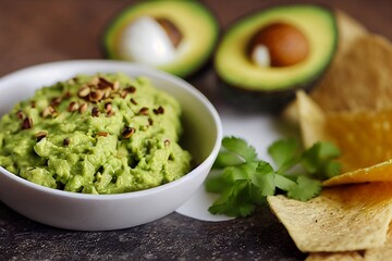 Delicious tasty healthy avocado sauce Generative AI