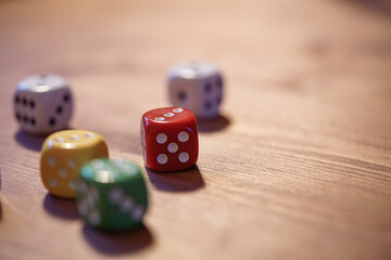 dice on the table