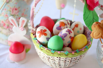 Fototapeta na wymiar Easter table and decoration