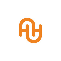 letter hh happy smile design logo vector