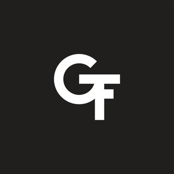 letter gft linked simple geometric logo vector