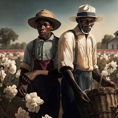 Cotton Plantation Workers, generative ai