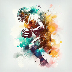 Fototapeta na wymiar abstract American football player