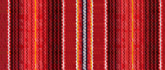 Mexican blanket stripes seamless pattern. Colorful ethnic mexican poncho. Vector
