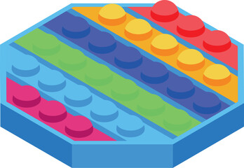 Autism toy icon isometric vector. Mental kid. Autistic children