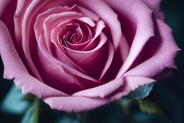 Vertical shot of beautiful bloomed rose at nature Generative AI