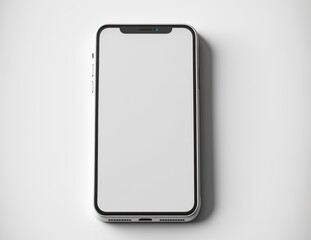 Mockup smartphone similar with blank white screen for an infographic like an iphone or samsung phone. Marketing, mockup model similar to iPhonex isolated on white background.