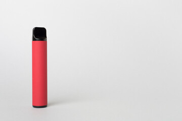 Disposable electronic cigarette on color background