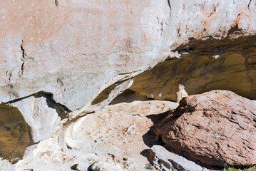 Abstract close photograph of sandstone cliff detail