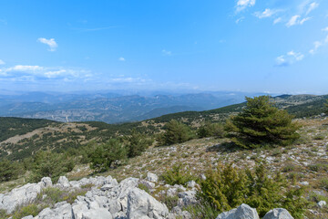 Fototapeta na wymiar mountain landscape with blue sky