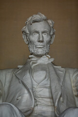 Partial View of the Abraham Lincoln Statue in Washington, D.C.