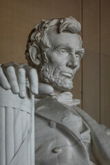 Fototapeta na wymiar Close-up Portrait of the Abraham Lincoln Statue in Washington, D.C.