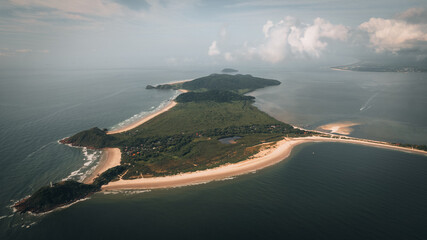  Aerial view of the beaches of Ilha do Mel, Paraná, Brazil